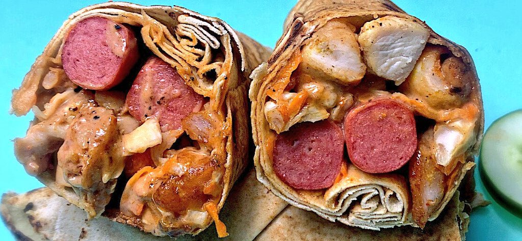 Chicken Shawarma with Double Sausage